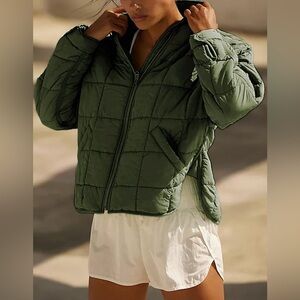 Quilted Olive Green Jacket